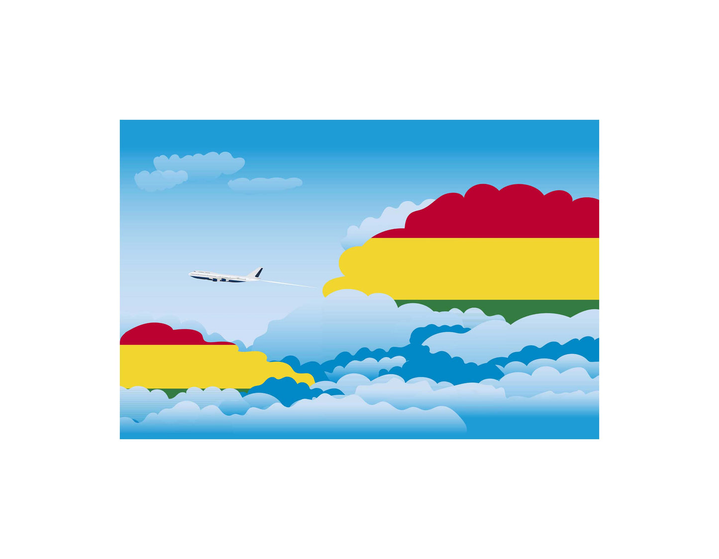 Bolivia Day Clouds Canvas Print Framed