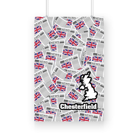 Chesterfield Newspapers Canvas Print Framed