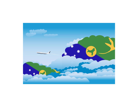 Christmas Island Day Clouds Canvas Print Framed