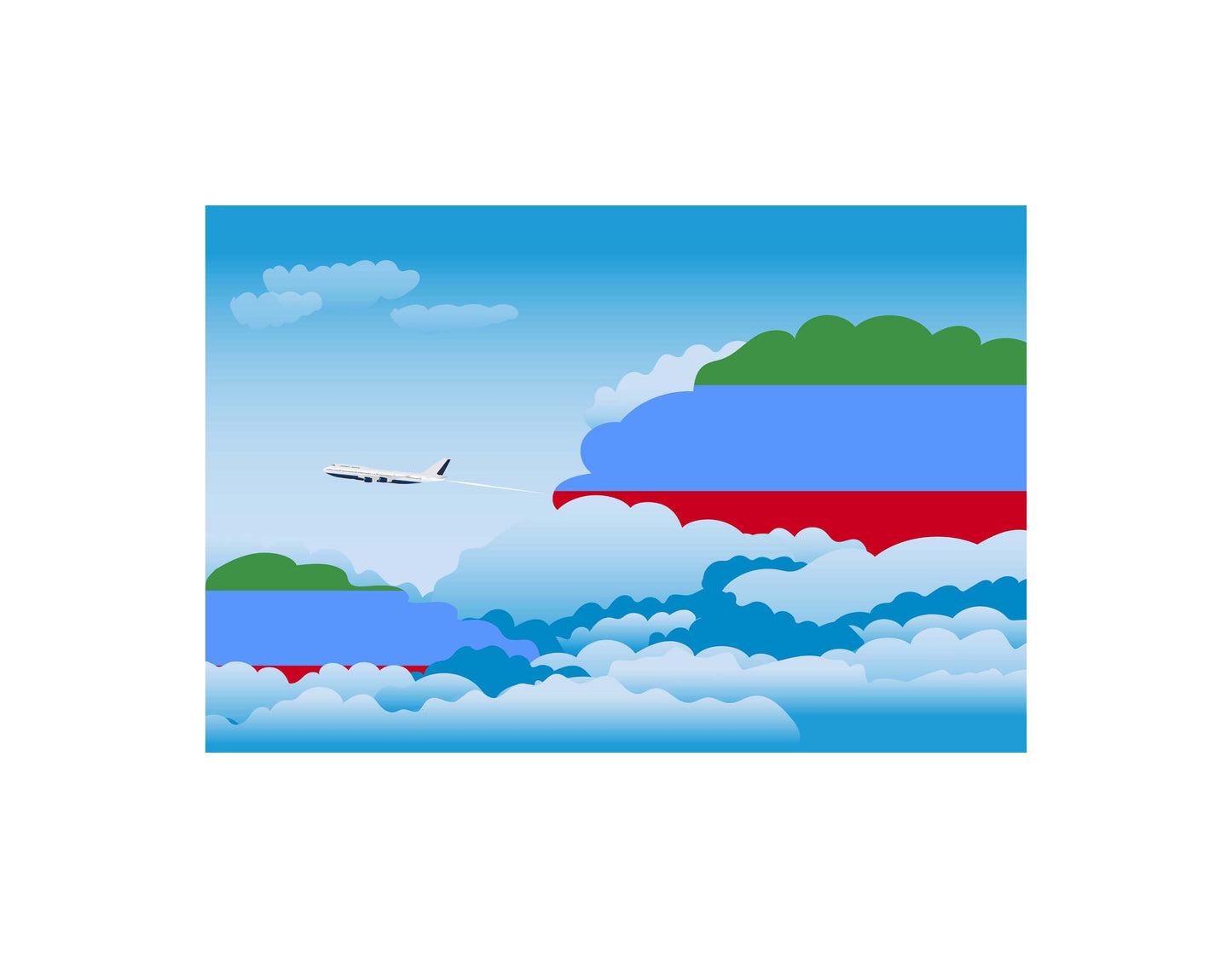 Dagestan Day Clouds Canvas Print Framed