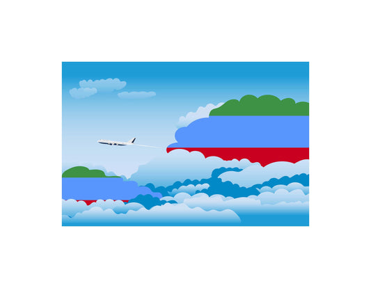 Dagestan Day Clouds Canvas Print Framed