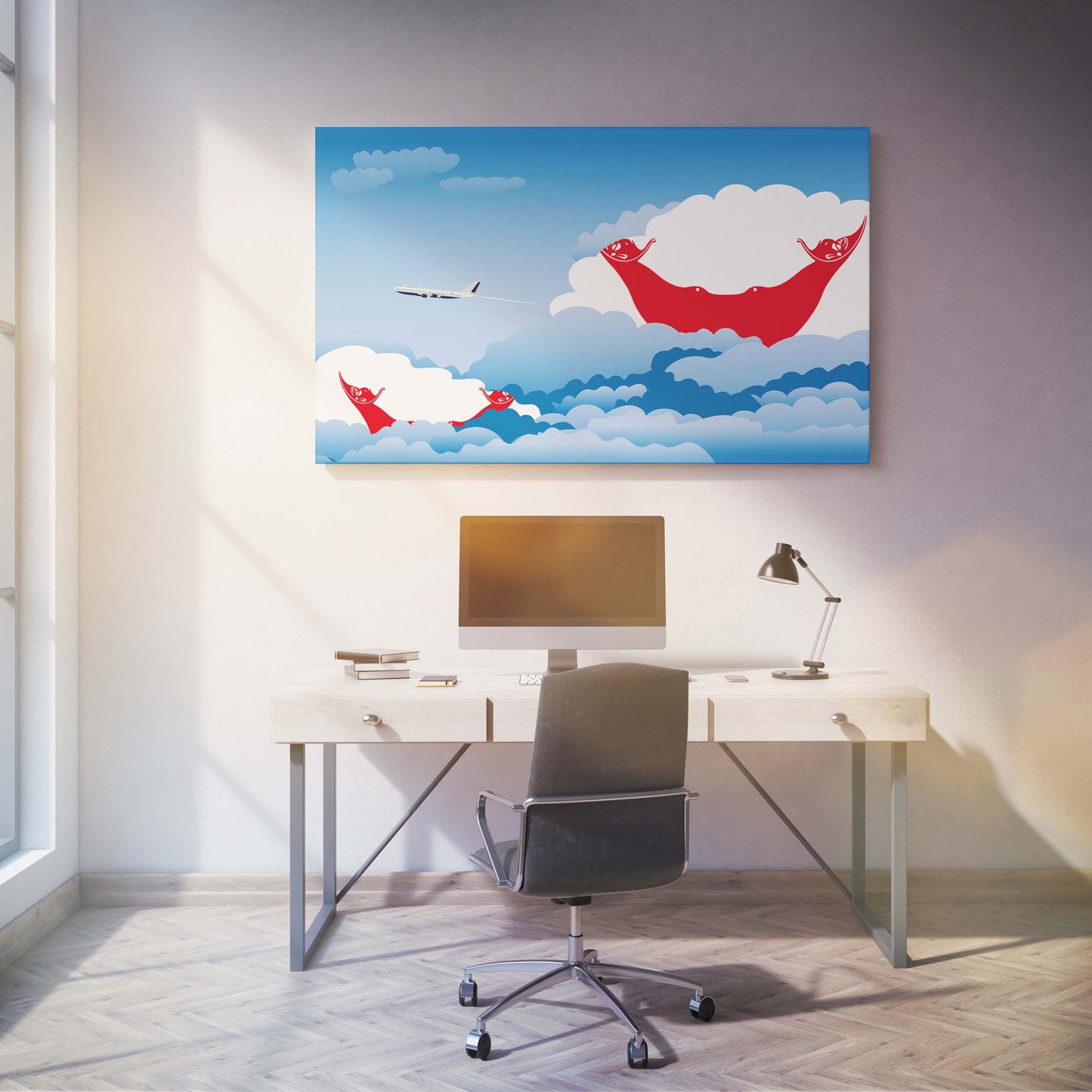 Easter Island  Rapa Nui Day Clouds Canvas Print Framed