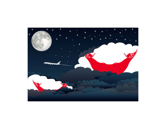 Easter Island - Rapa Nui Night Clouds Canvas Print Framed