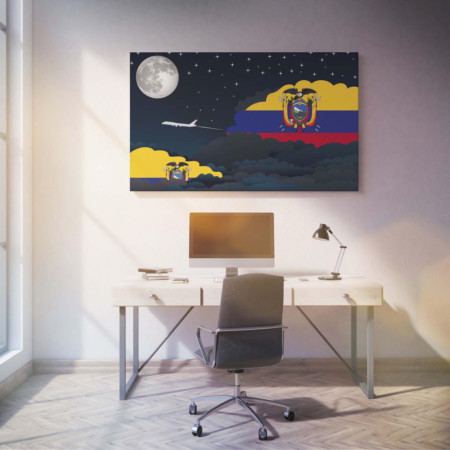 Ecuador Night Clouds Canvas Print Framed