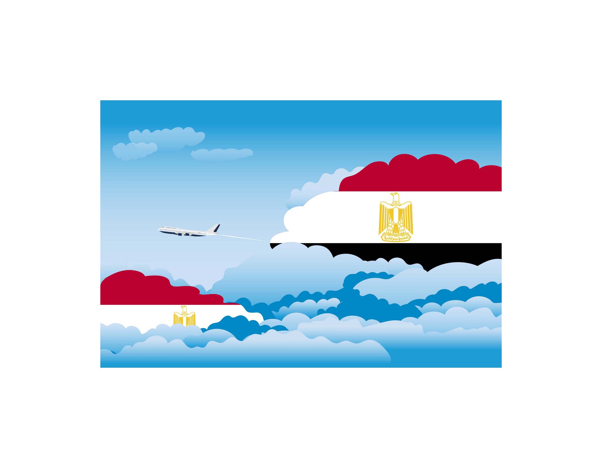 Egypt Day Clouds Canvas Print Framed