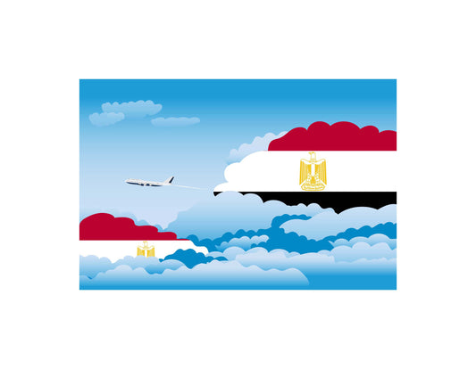 Egypt Day Clouds Canvas Print Framed