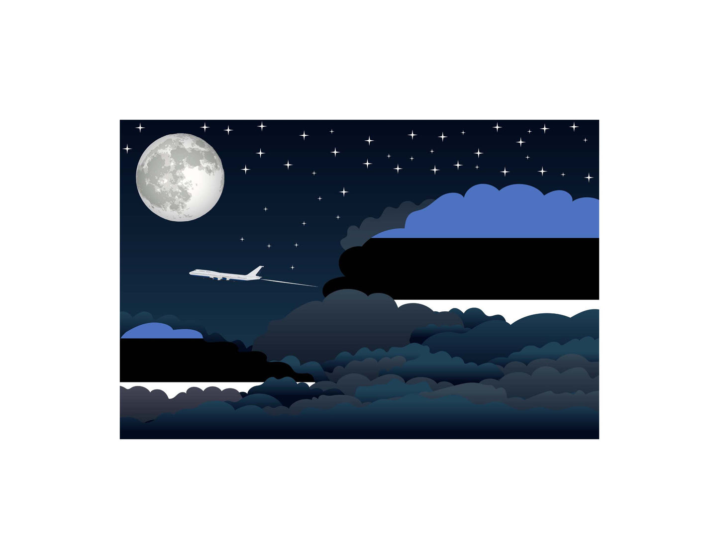 Estonia Night Clouds Canvas Print Framed