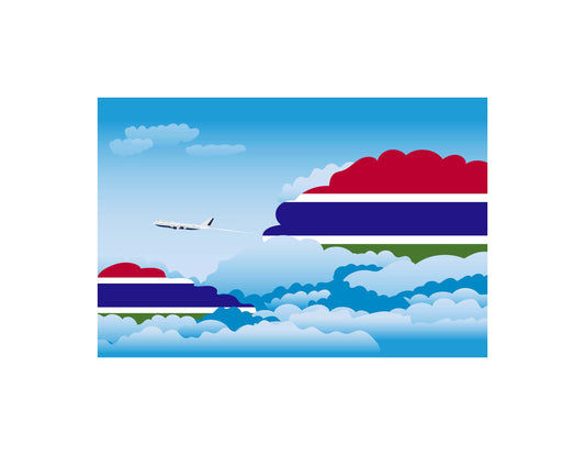 Gambia Day Clouds Canvas Print Framed