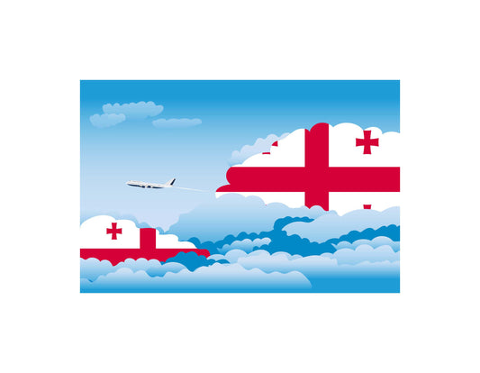 Georgia Day Clouds Canvas Print Framed