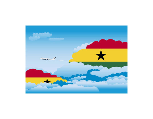 Ghana Day Clouds Canvas Print Framed