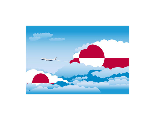 Greenland Day Clouds Canvas Print Framed