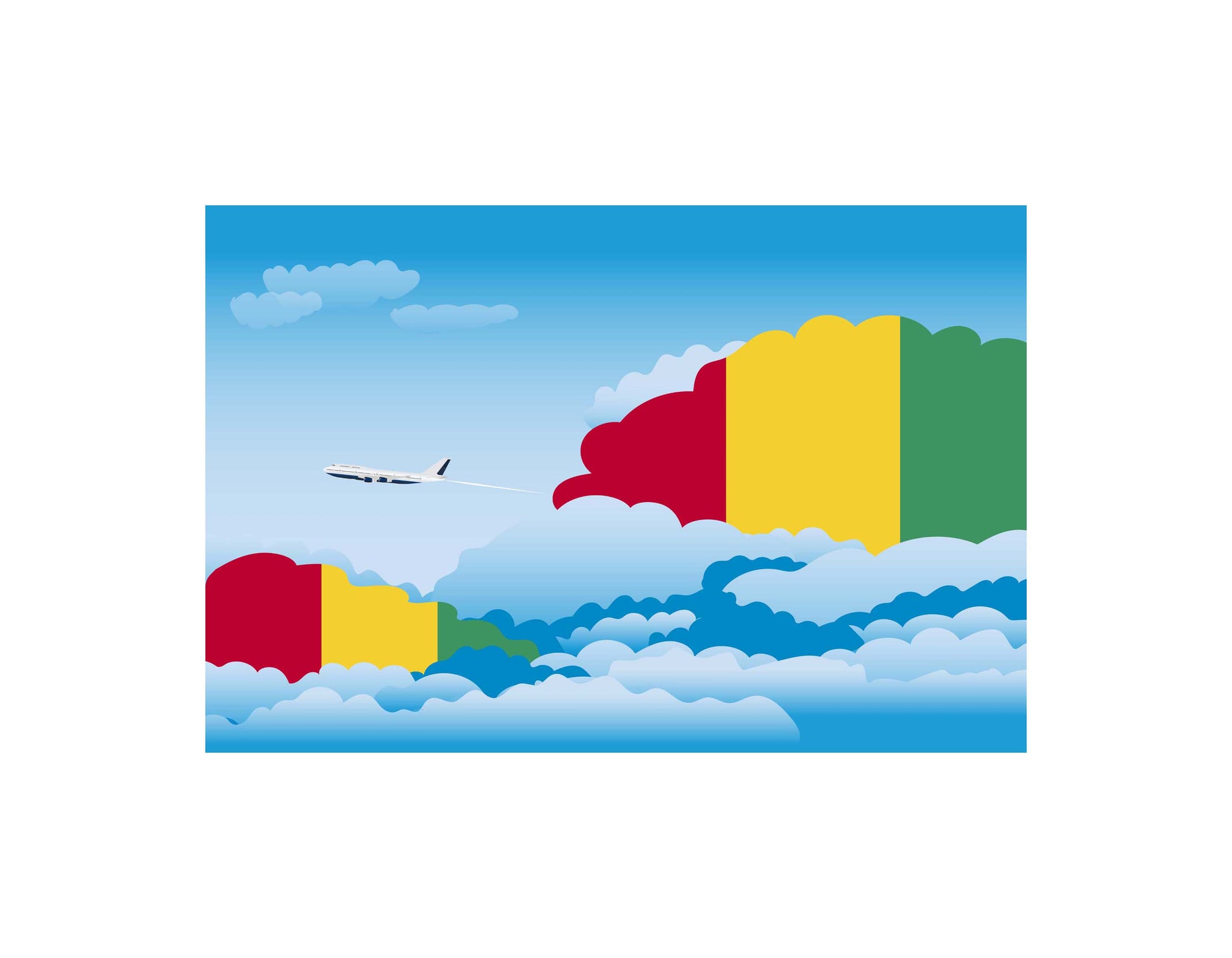 GuineaBissau Day Clouds Canvas Print Framed