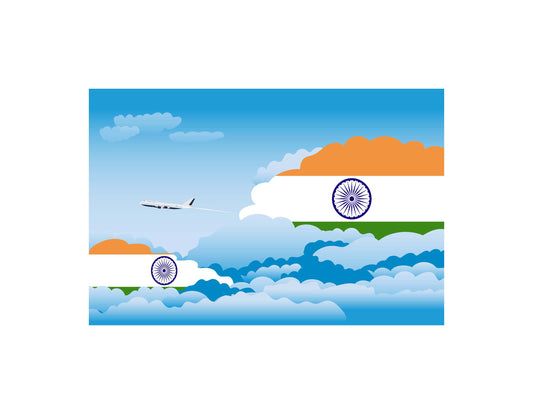 India Day Clouds Canvas Print Framed