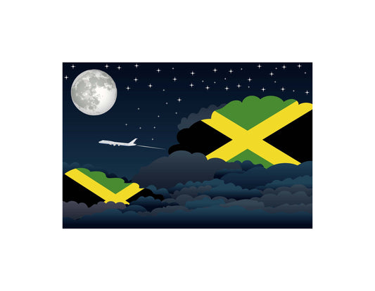 Jamaica Night Clouds Canvas Print Framed