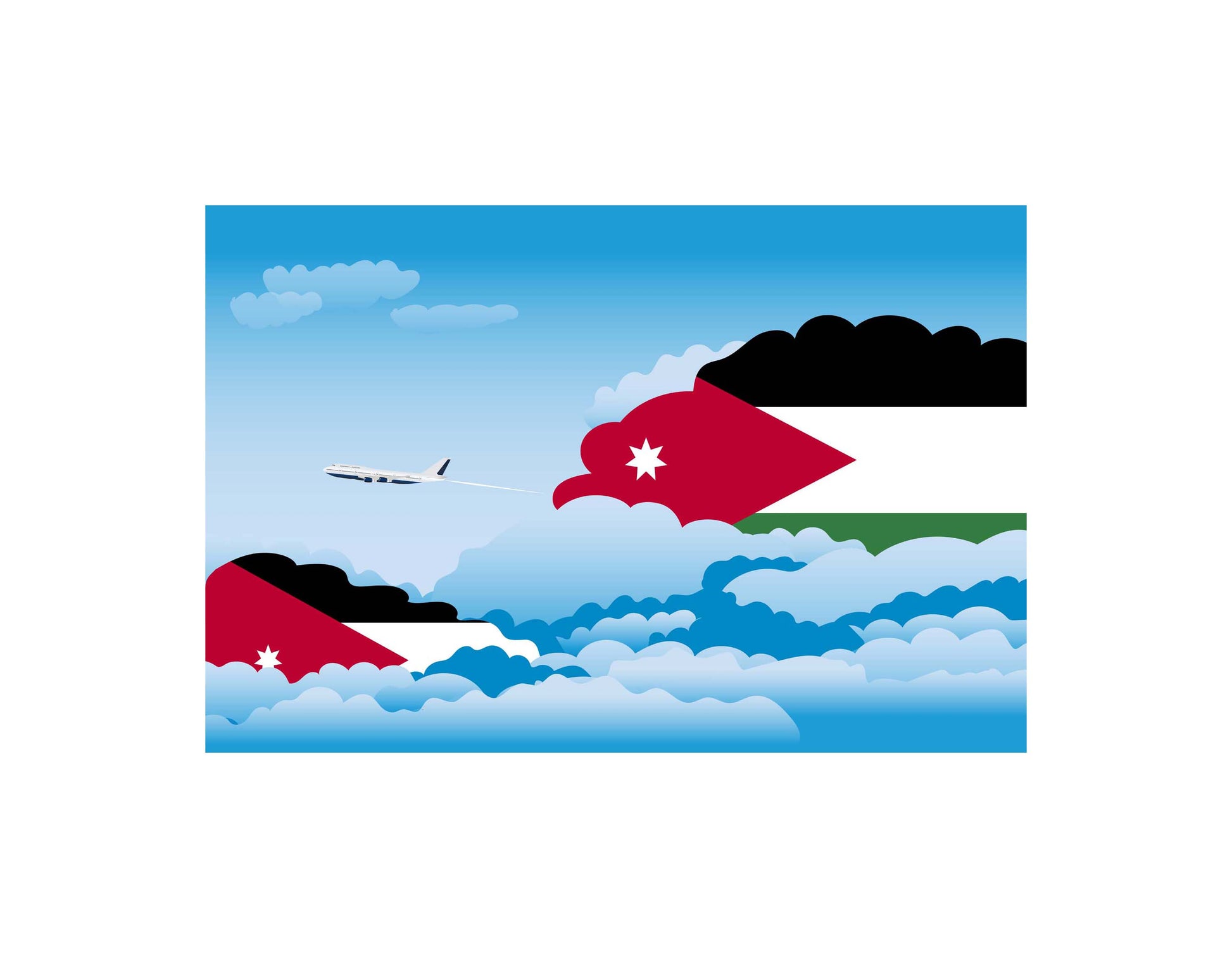 Jordan Day Clouds Canvas Print Framed