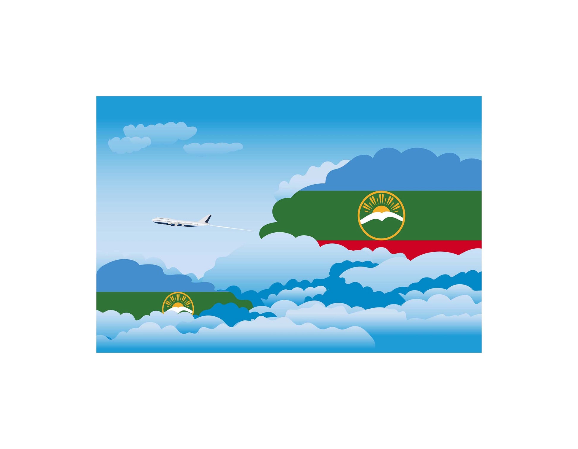 KarachayCherkessia Day Clouds Canvas Print Framed