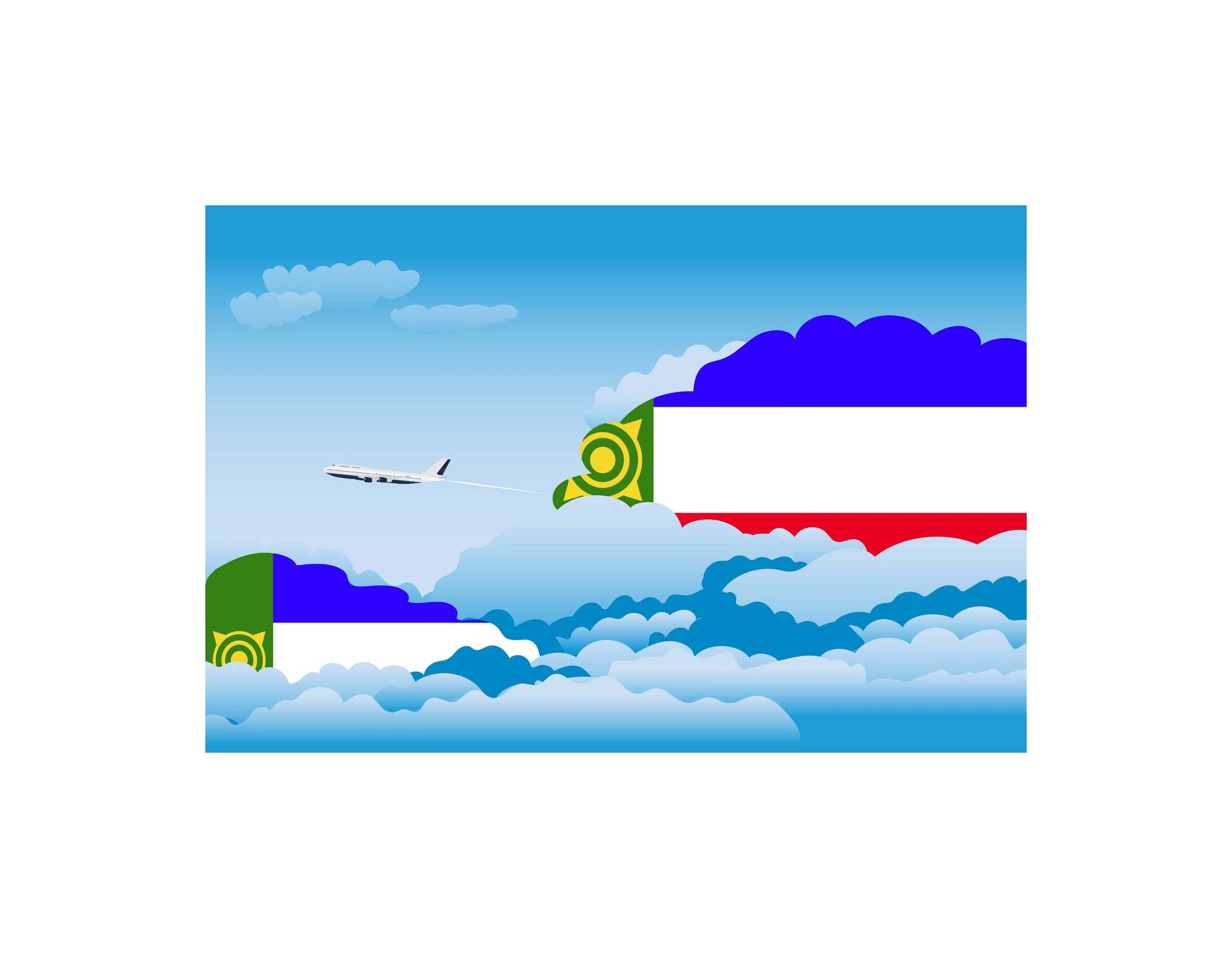 Khakassia Day Clouds Canvas Print Framed