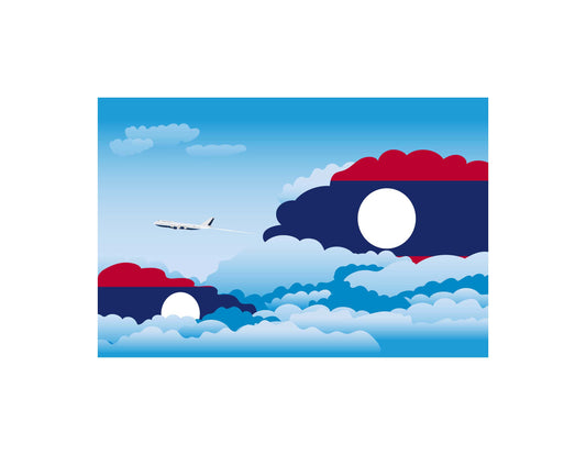 Laos Day Clouds Canvas Print Framed