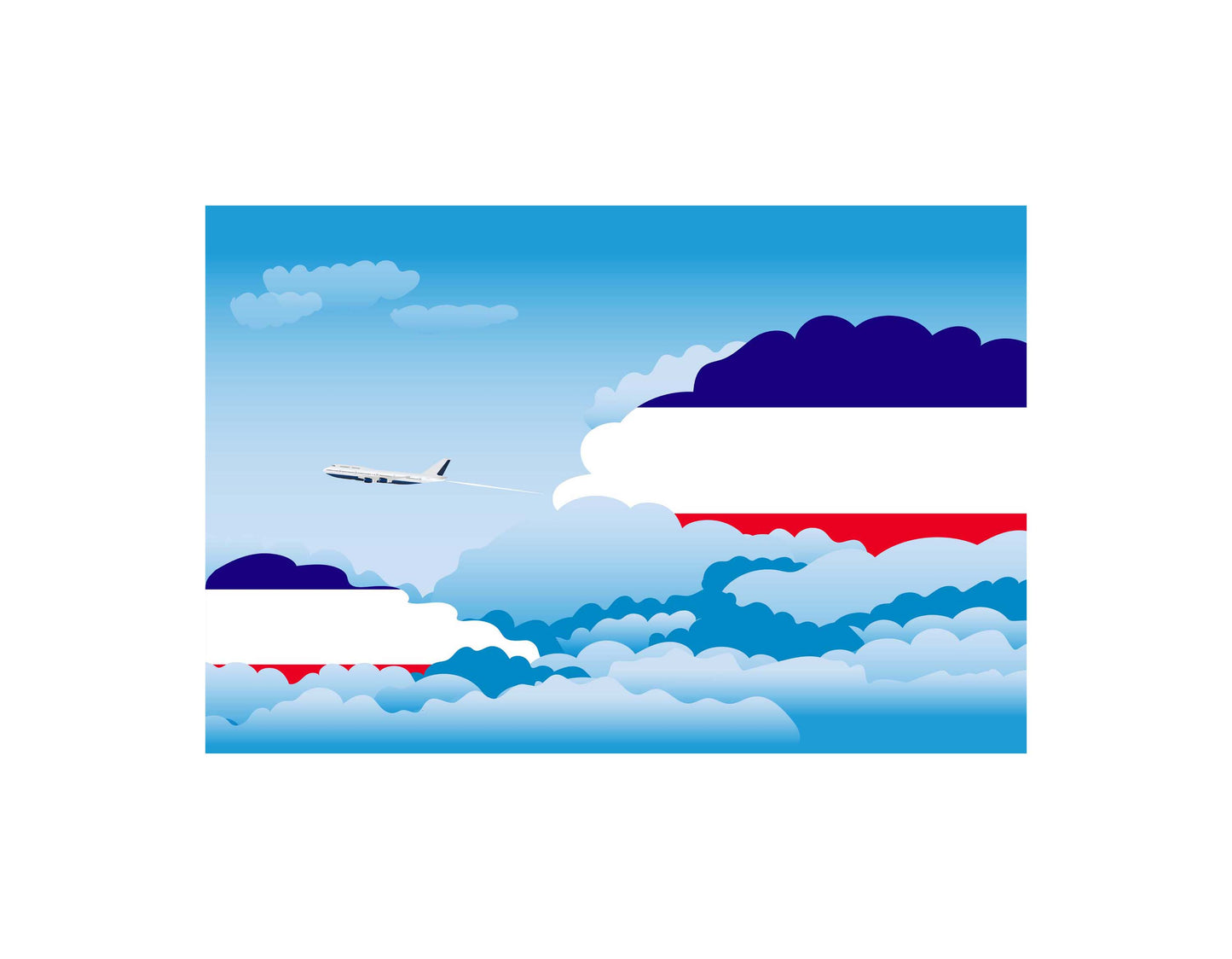 Los Altos Day Clouds Canvas Print Framed