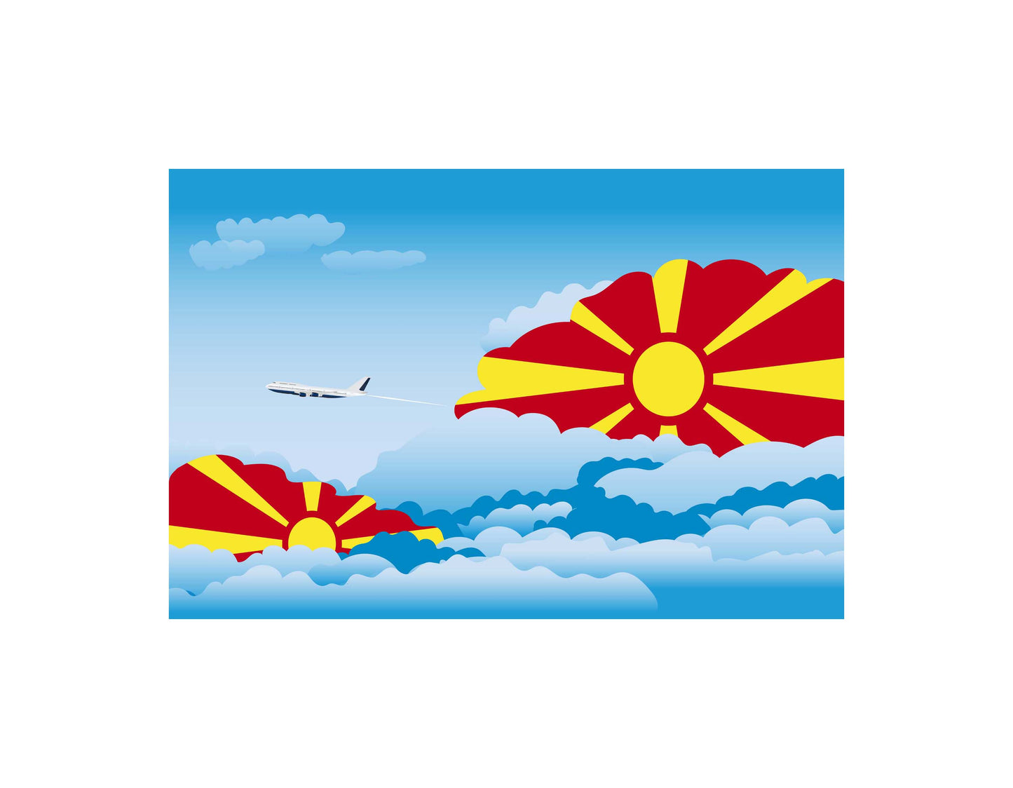 Macedonia Day Clouds Canvas Print Framed