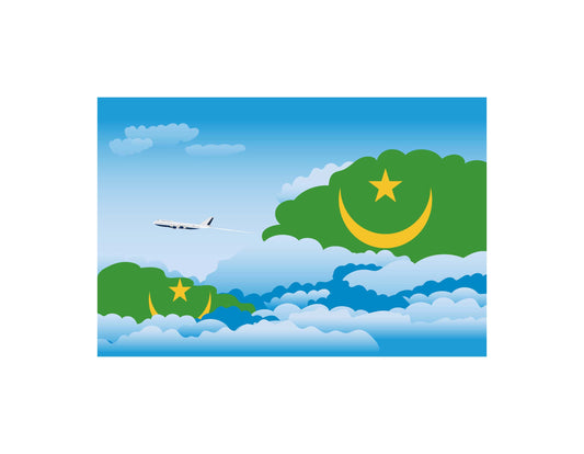 Mauritania Day Clouds Canvas Print Framed