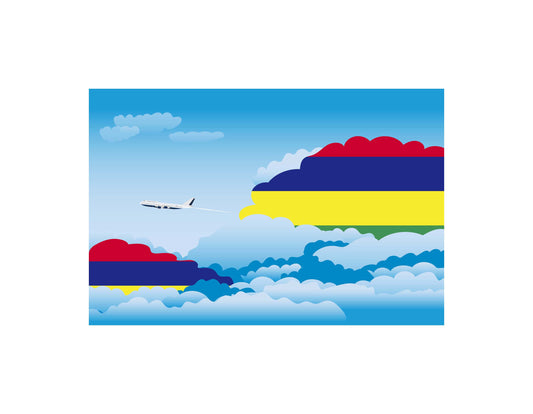 Mauritius Day Clouds Canvas Print Framed