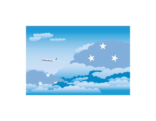 Micronesia Federated States Day Clouds Canvas Print Framed