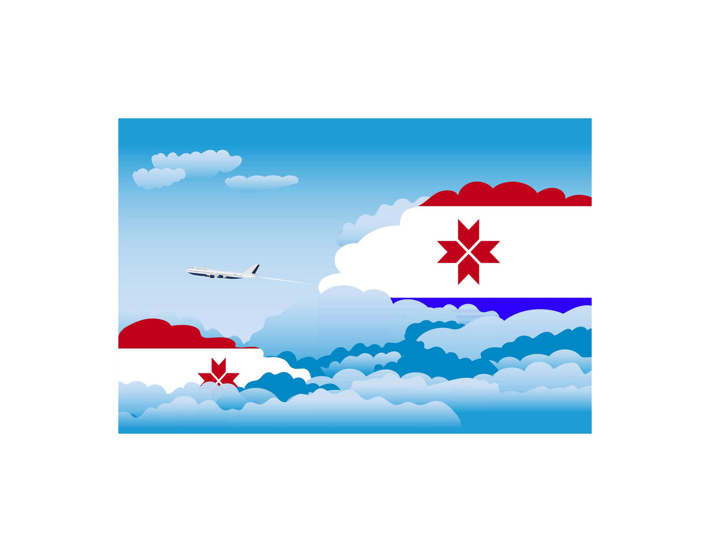 Mordovia Day Clouds Canvas Print Framed