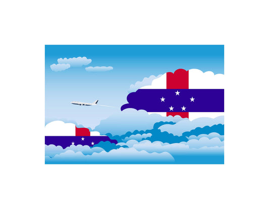 Netherlands Day Clouds Canvas Print Framed