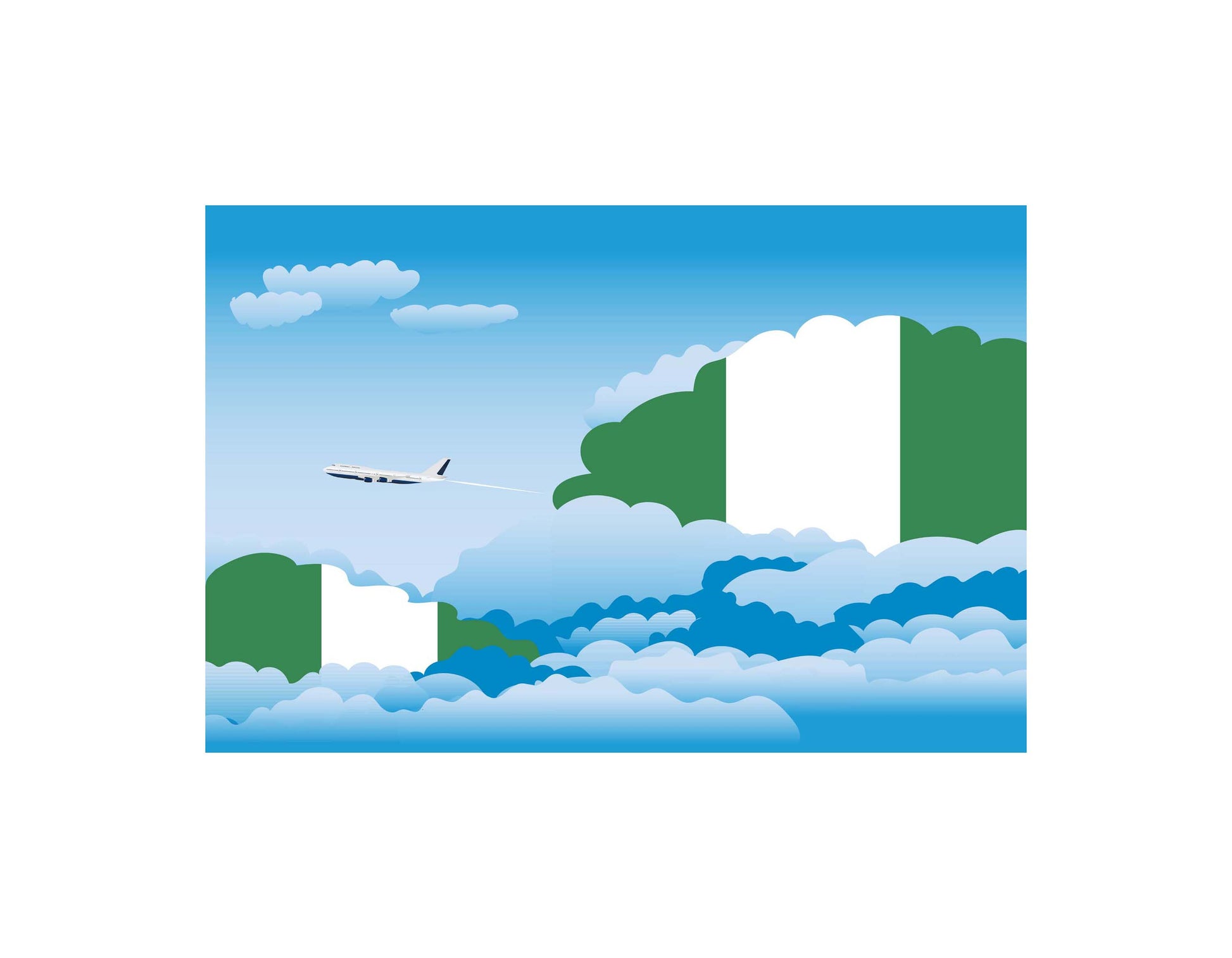 Nigeria Day Clouds Canvas Print Framed