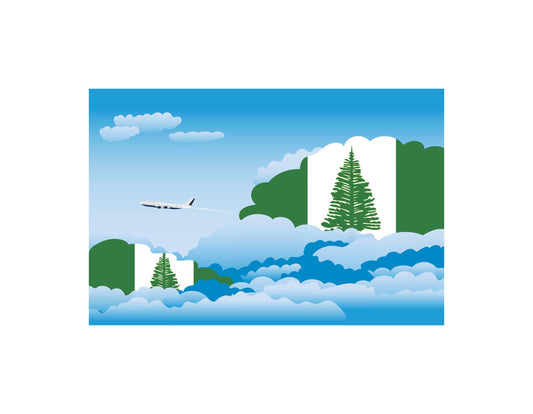 Norfolk Island Day Clouds Canvas Print Framed