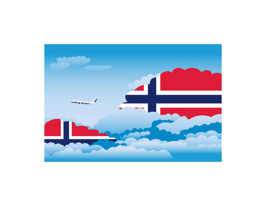 Norway Day Clouds Canvas Print Framed