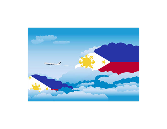 Philippines Day Clouds Canvas Print Framed