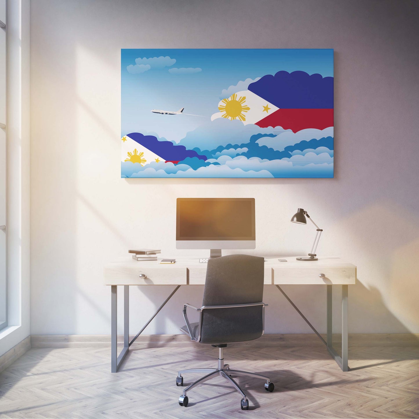 Philippines Day Clouds Canvas Print Framed