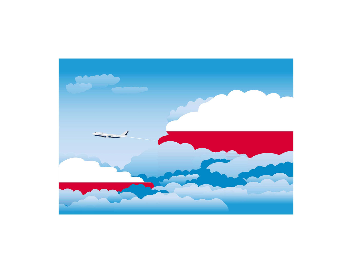 Poland Day Clouds Canvas Print Framed