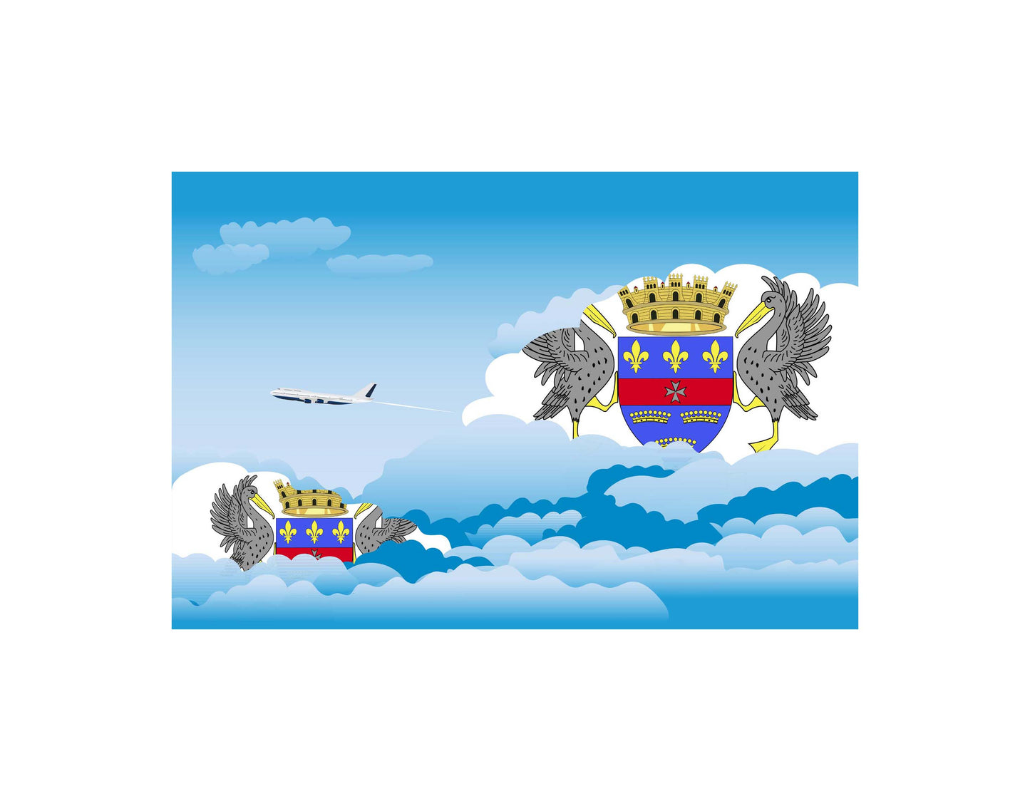 Saint Barthelemy Day Clouds Canvas Print Framed