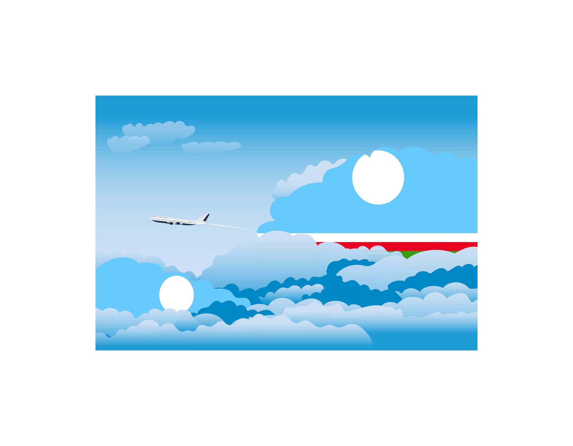 Sakha Republic Day Clouds Canvas Print Framed