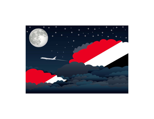 Sealand, Principality of Night Clouds Canvas Print Framed