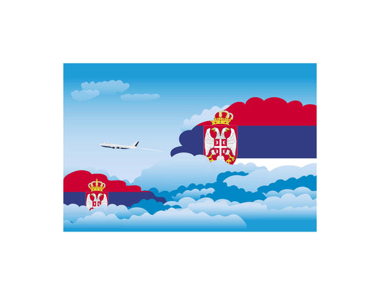 Serbia Day Clouds Canvas Print Framed