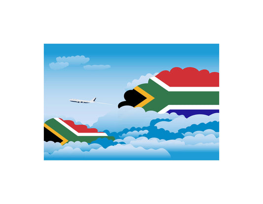 South Africa Day Clouds Canvas Print Framed