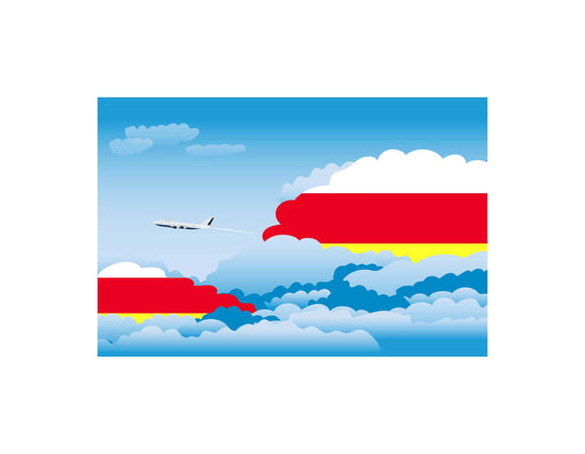 South Ossetia Day Clouds Canvas Print Framed