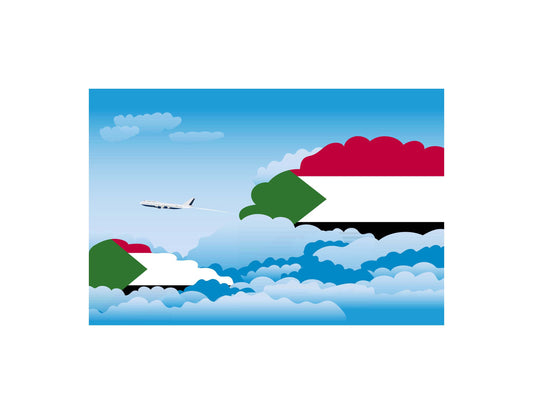 Sudan Day Clouds Canvas Print Framed