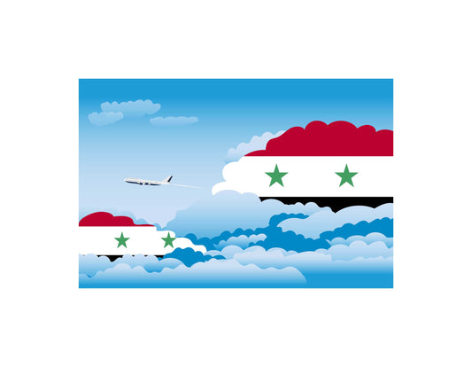 Syria Day Clouds Canvas Print Framed